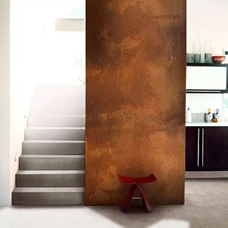 Casa com chapa de aço corten