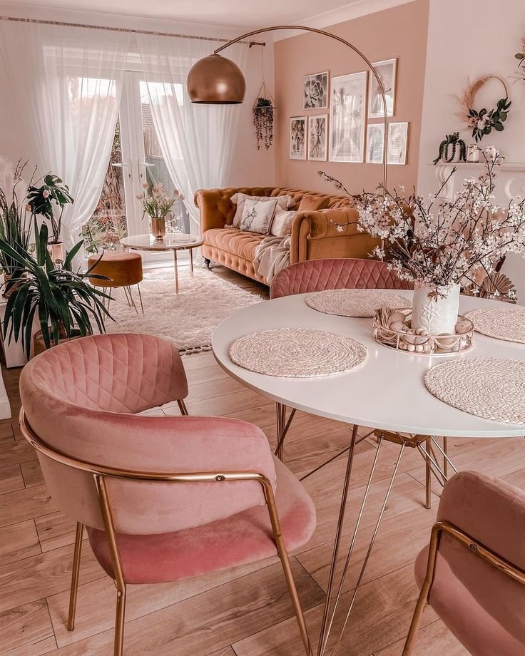 Sala de estar rosa Like Magazine 1